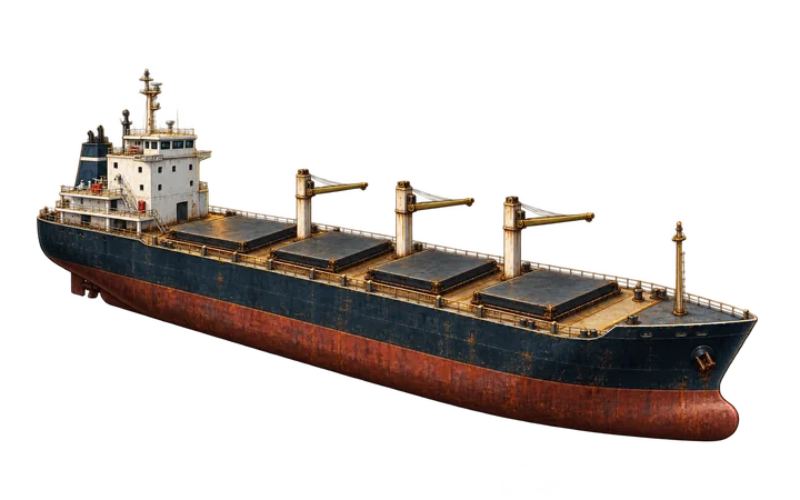 Illustrated bulk carrier from Sea of Commerce