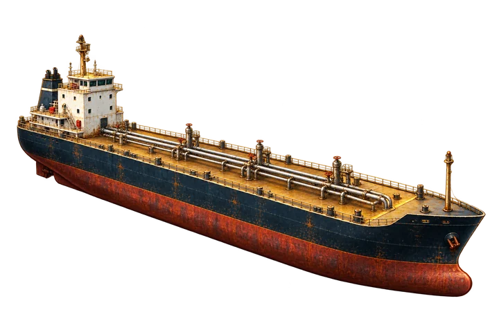 Illustrated tanker from Sea of Commerce